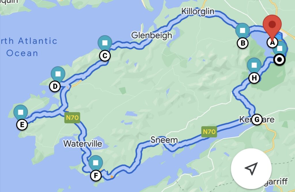 Ring of Kerry Route Drive